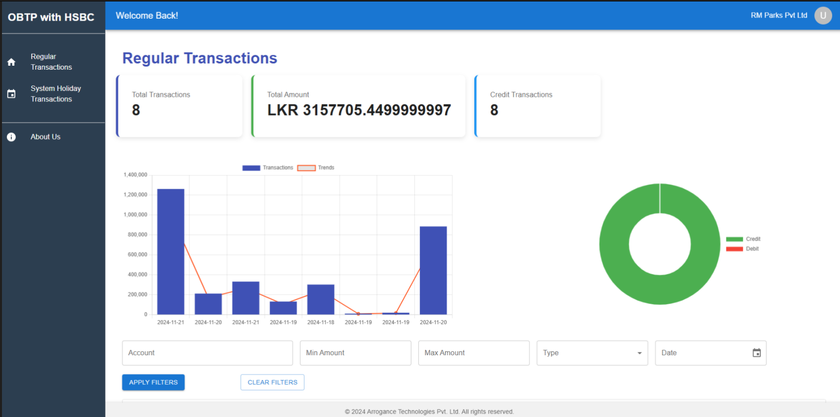 HSBC Bank Integration